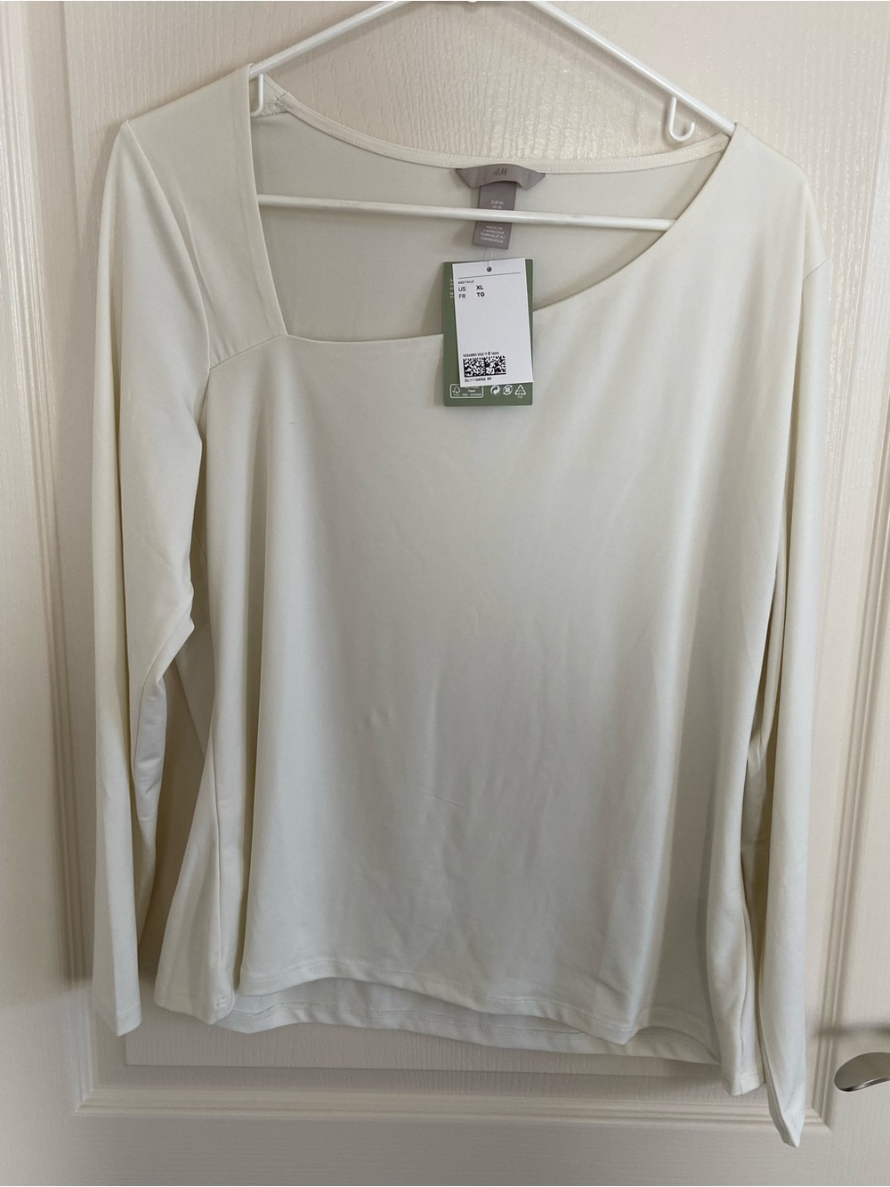 H&M Women's Long Sleeve Top in White